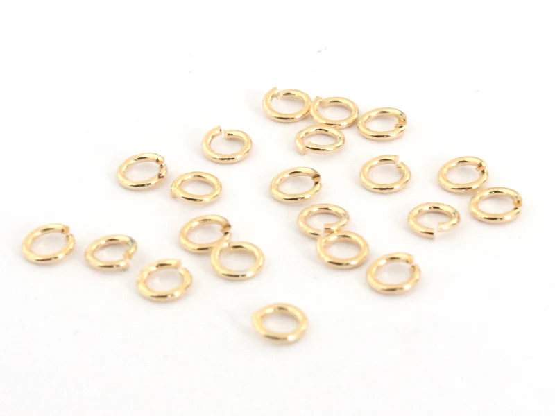 20 anneaux 3mm - dorés à l'or fin 18K