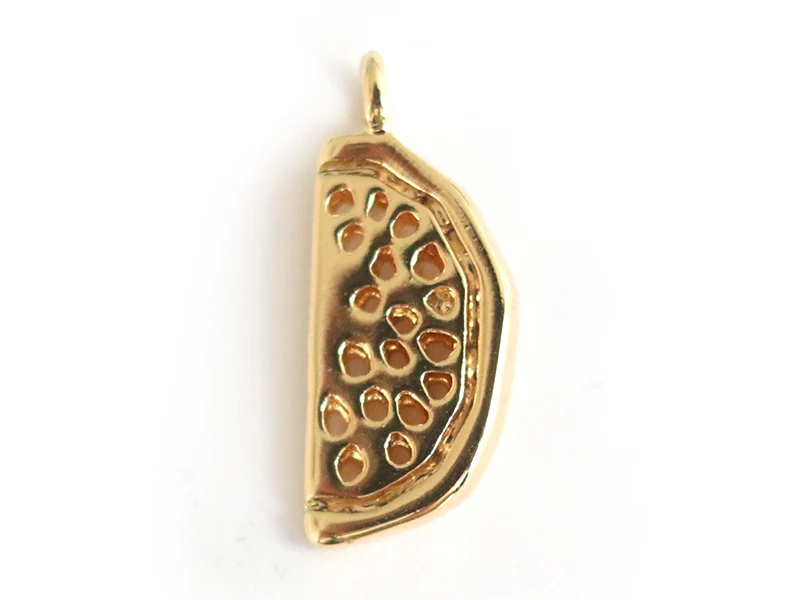 Pendentif pastèque - doré à l'or fin