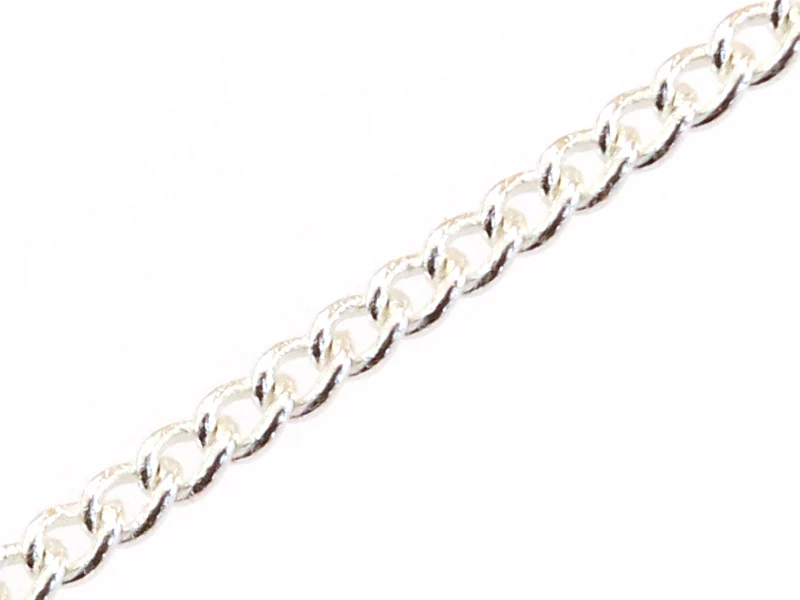 Chaîne gourmette 2 mm - flash argent 925 x 20 cm