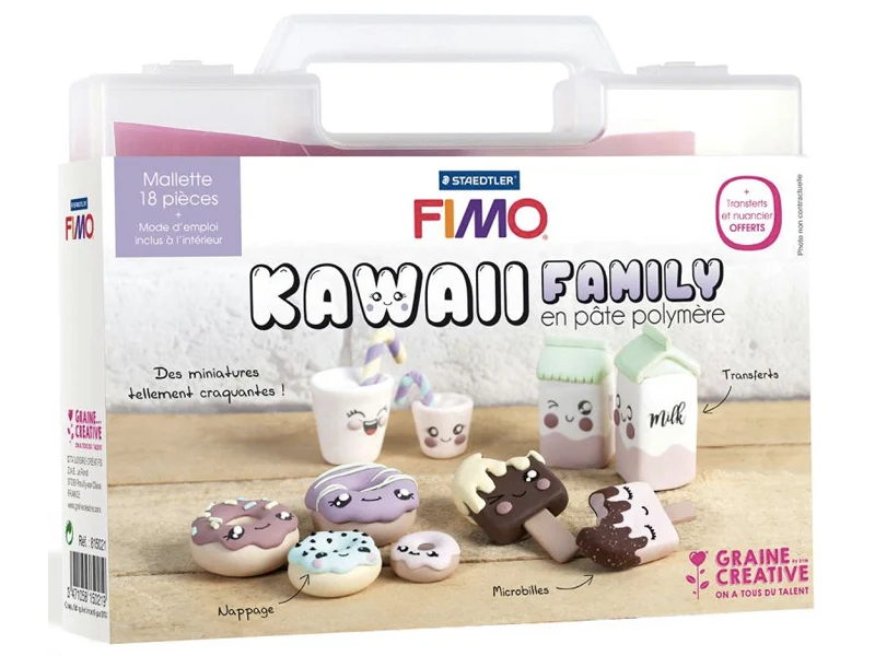 Mallette Fimo - Kawaii Donuts family