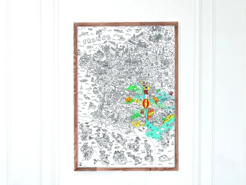 Poster géant en papier à colorier - FRANCE - OMY