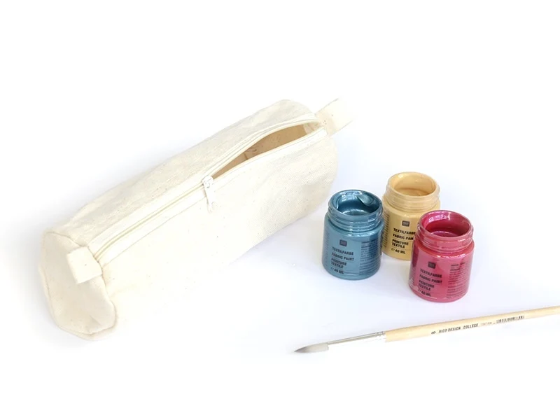 6 pots de peinture pour textile - Métallique