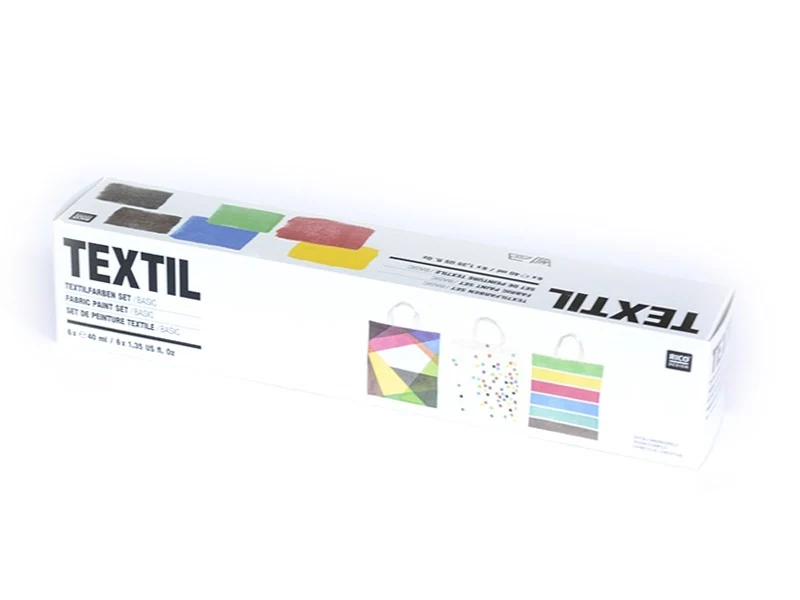 6 pots de peinture pour textile - Basique