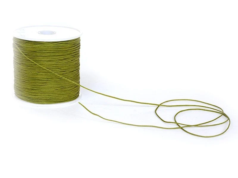1 m de fil de jade / fil nylon tressé 1 mm - vert kaki