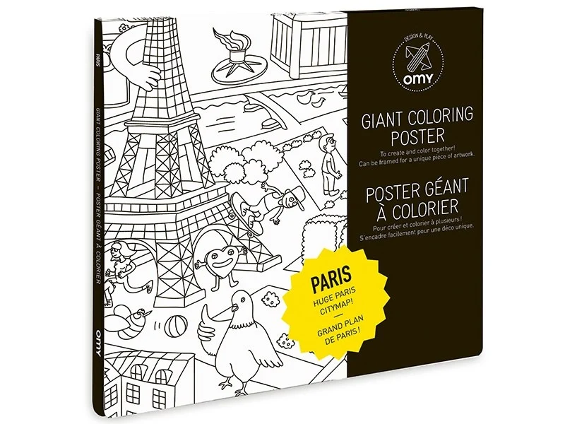 Poster géant en papier à colorier - PARIS - OMY
