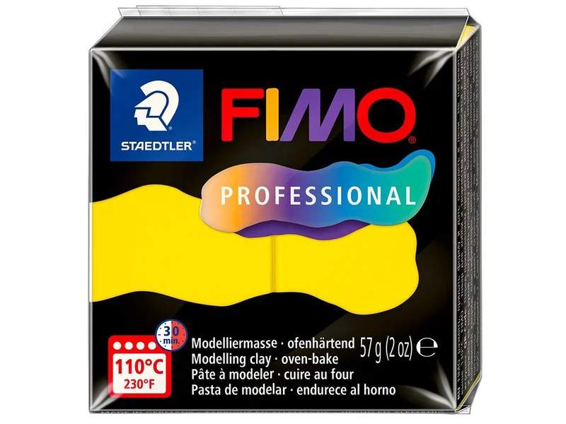 Pâte Fimo Pro jaune pur 100