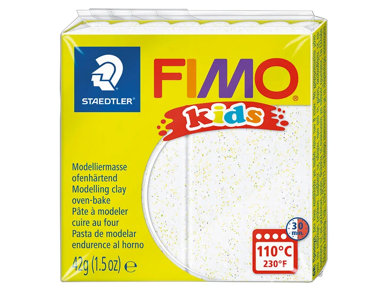 Pâte Fimo blanc pailletté 052 Kids